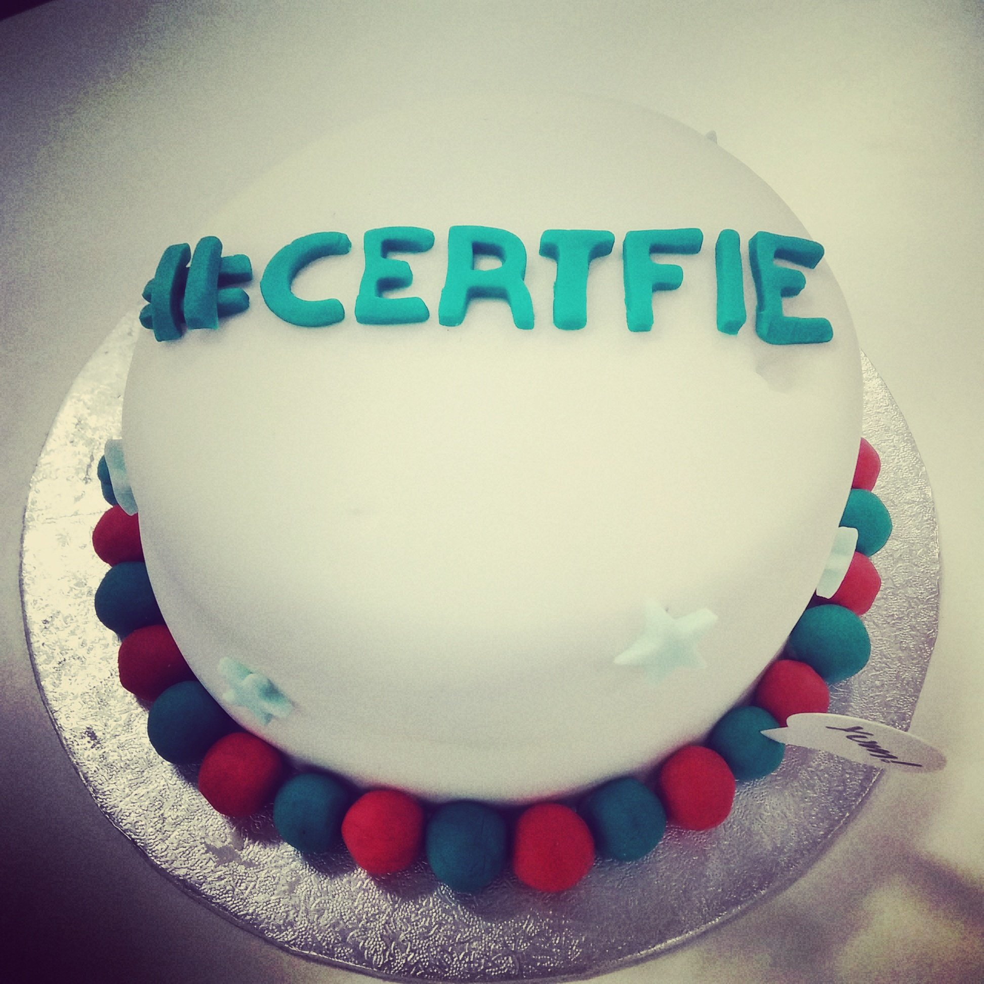 #certife birthday cake